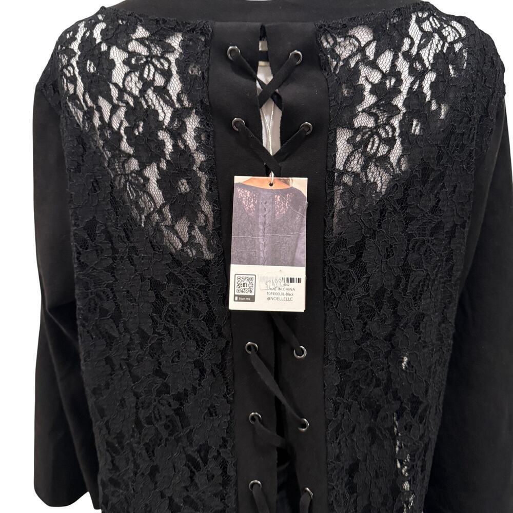 Simply Noelle Lace Up Back Tunic Mini Dress XL Whimsigoth Corset Back Witchy - Picture 7 of 11